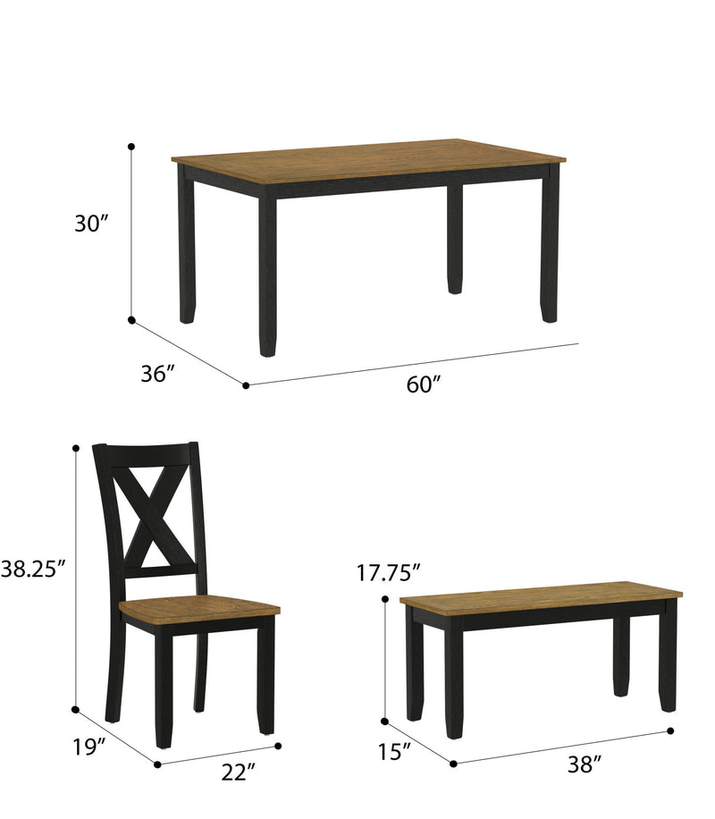 Radiant - 6 Piece Dining Table Set