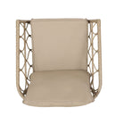 Bruce - Outdoor Club Chair Set With Water Resistant Cushions Rattan And Iron - Brown