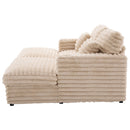 Plush Oversized Double Chaise Lounge Sofa Bed With USB Ports And Cup Holders