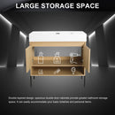 Modern Bathroom Vanity Combo With Single Resin Sink And Storage Cabinet