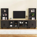 Farmhouse TV Stand With Solid Wood Gourd Shaped Legs For TVs Up To 70"