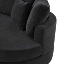 Modern 3 Seater Upholstered Sofa With Curved Design
