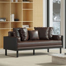 Contemporary Oversized Loveseat With Accent Pillow
