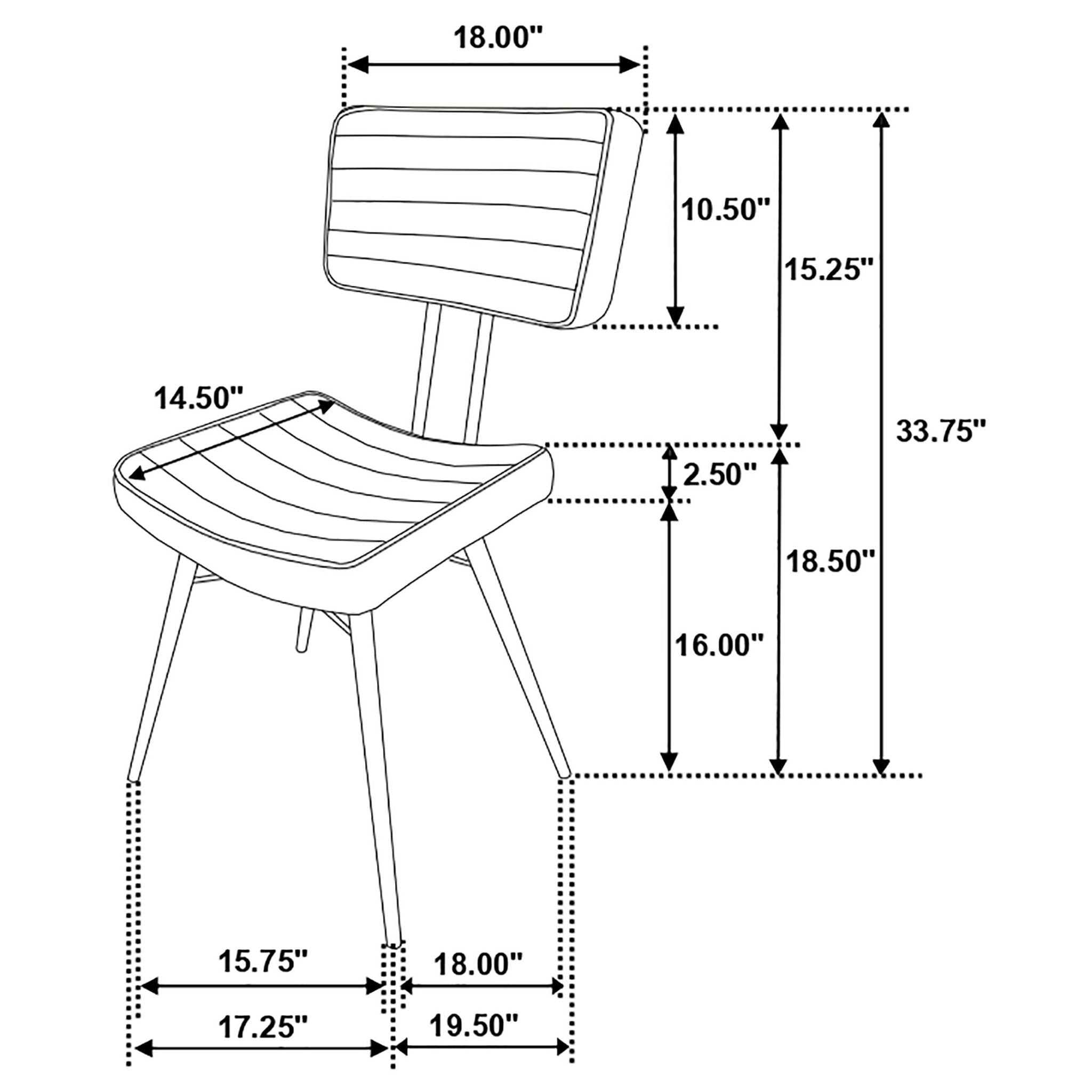 Misty Leather Upholstered Dining Side Chair Camel (Set of 2) - Atlantic Fine Furniture Melbourne FL