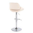 Fabrico - Contemporary Adjustable Bar Stool With Rounded T Footrest (Set of 2)