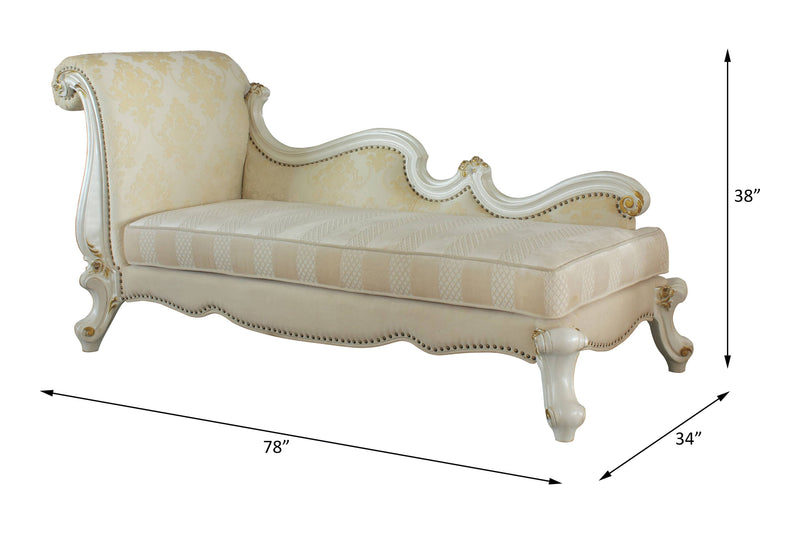 Picardy - Chaise - Antique Pearl & Fabric