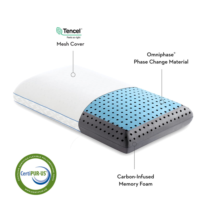 Z Carbon Cool LT Pillow - Travel - Atlantic Fine Furniture Inc