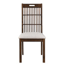 2 Pieces Set Dining Side Chair Rustic Modern Farmhouse Design Retro Design Easy To Assembly - Antique Dark Oak