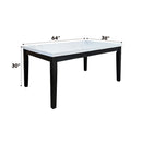 Nolan - Dining Table - White Marble & Salvage Dark Oak - Atlantic Fine Furniture Inc