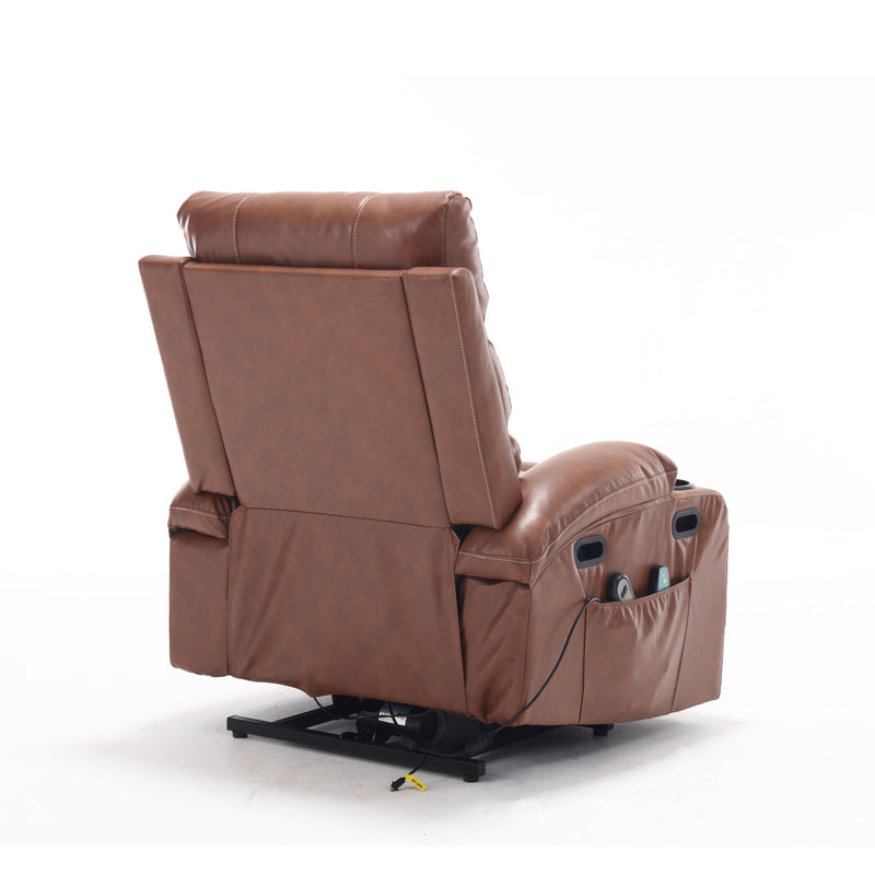 Cozy Electric Power Lift Recliner Chair Sofa For Elderly With Vibration Massage And Lumbar Heat