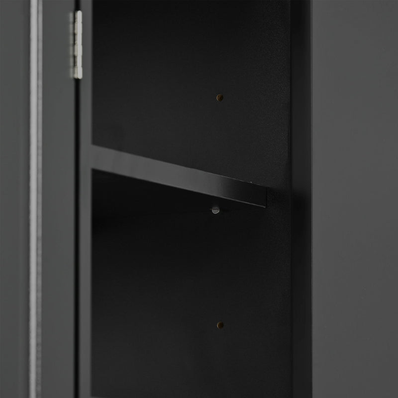 Sleek And Modern Shoe Cabinet With Adjustable Shelves, Space Saving Design