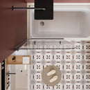 Bohemian Shower Door Bathtub With Tempered Glass And Handle - Matt Black