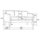 Ruth - Upholstered Track Arm Sofa