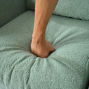 Modern Accent Chair, Teddy Fabric Living Room Chairs Comfy Reading Chair, Mid Century Accent Chair, Lounge Arm Chairs Armchair For Living Room Bedroom - Light Green