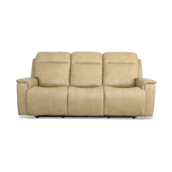Odell - Power Reclining Sofa With Power Headrests & Lumbar - Stone