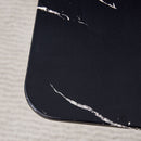 Modern Dining Table With Marbled Design For Luxurious Elegance - Black