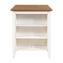 5 Pieces Counter Height Rustic Farmhouse Dining Room Wooden Bar Table Set With 2 Stools And 2 Chairs