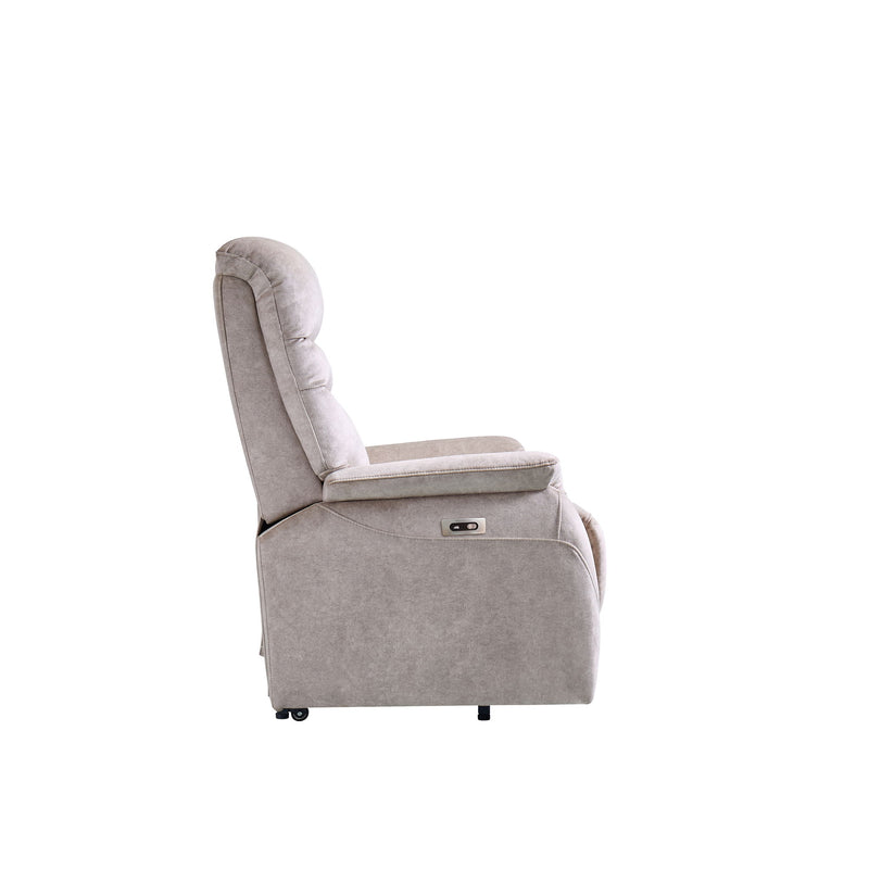 Comfortable Electric Lift Chair, Made Of High Grade Leather, Provides Full Body Support And Convenient Remote Control Operation, Making It An Ideal Choice For The Elderly And Those With Limited Mobili - Light Gray