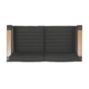 Loveseat With Slat Paneling And Aluminum Frame - Black