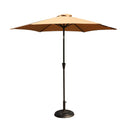 8.8' Outdoor Aluminum Patio Umbrella, Market Umbrella With 33 Pounds Round Resin Umbrella Base Lift
