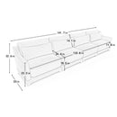 Elegant Sofa With Ergonomic Design And Lumbar Pillows