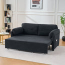 Convertible Pull Out Sofa Bed Queen Size, 3 In 1 With Side Storage