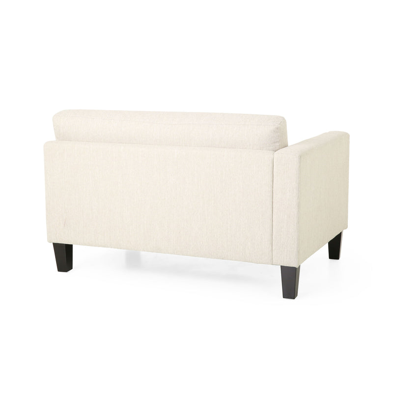 Comfy 3 Seat Sofa With Wooden Legs, Modern Style For Living Room And Study