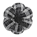 Light Plaid Pumpkin, For Holiday Halloween Decor - Black / White