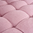 Modern Chaise Lounge Upholstered Sofa Couch With Tufted Seat And Detachable Pillows For Living Room