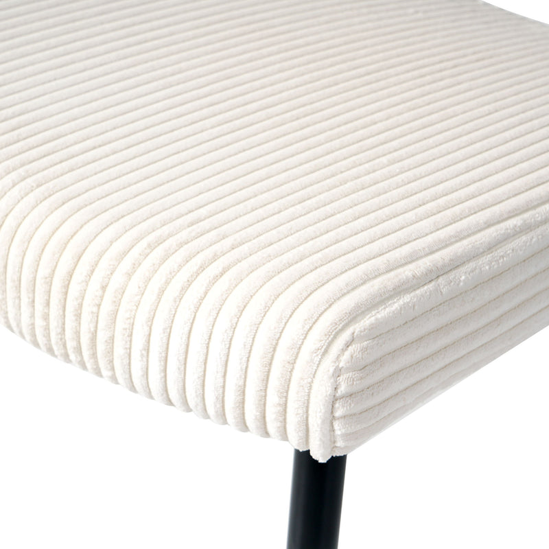 Modern Upholstered Dining Chair With Metal Legs