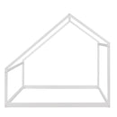 Full Size Wooden House Bed, White