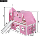 Loft Bed With Slide Tent And Tower Fun Playhouse Design