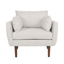 Luminate - Upholstered Fabric Club Chair With Tapered Legs And 2 Accent Pillows