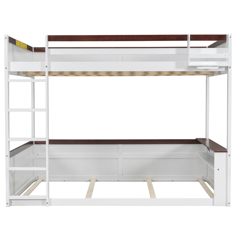 Bunk Bed With Built In Shelves, Storage Box, LED Light And USB Charging Station