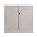 Contemporary Freestanding Bathroom Vanity With Resin Sink & Soft-Close Cabinet Doors