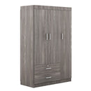 3 Door Wardrobe With 2 Drawers