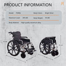 Lightweight Foldable Transport Wheelchair For Adults With Double X Force Support
