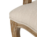 French Country Style Dining Chair Set With Cane Webbing Backrest - Beige