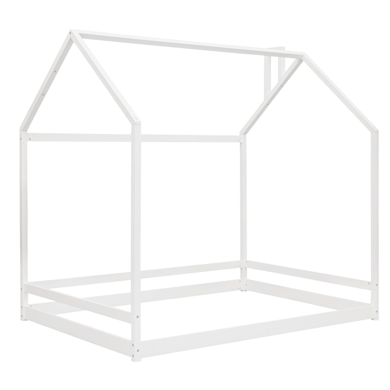 Full Size House Bed Wood Bed, White(OLD SKU:WF281436AAK)