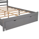 Queen Size Platform Bed with Drawers, Gray(New SKU:WF288469AAE)