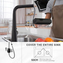 Waterfall Kitchen Faucet With Temperature Display And Pull Down Sprayer