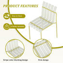 4 Piece Set Of Modern Color Block Designed Single Chairs With Folding Square Table