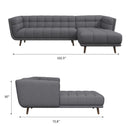 Addison - L Shape Sectional Sofa Tufted