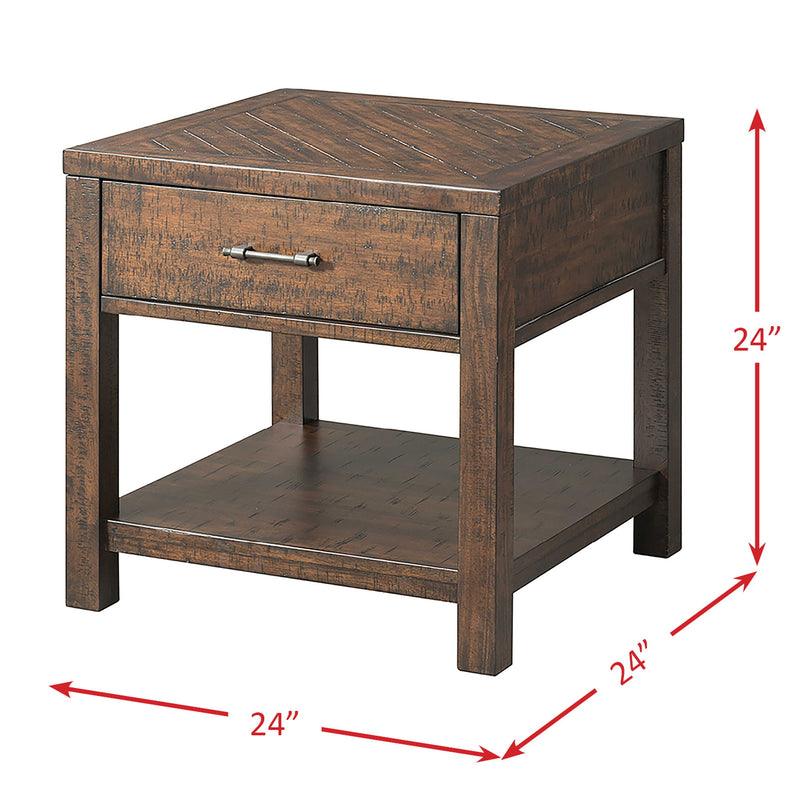 Jax - End Table - Dark Walnut