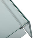 Modern Tempered Glass TV Stand With Shelf And Open Back Design - Clear