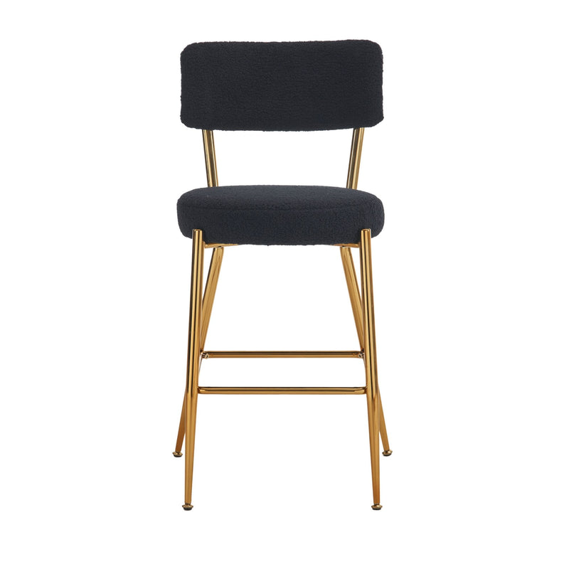 Modern Teddy Fabric Upholstered Bar Stools