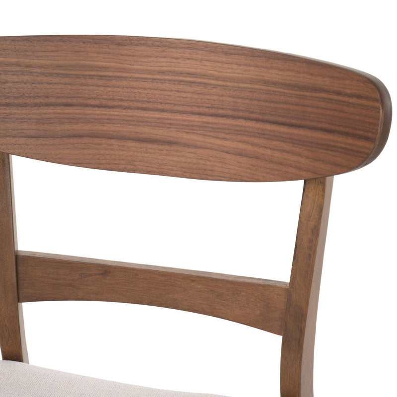 Modern Dining Chair With Upholstered Seat And Wood Frame