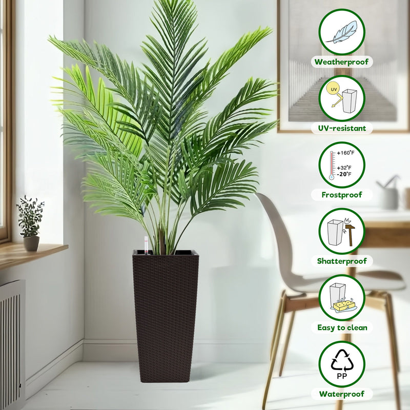 Indoor Outdoor Planter With Automatic Watering System (Set of 2)