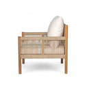 Modern Outdoor Woven Lounge Chair With Solid Wood Frame - Teak