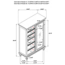 Andover - 6-Drawer Tempered Glass Door Chest - Dark Oak